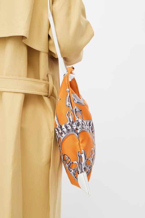 Hermès 2011 Orange Silky City Printed Bag