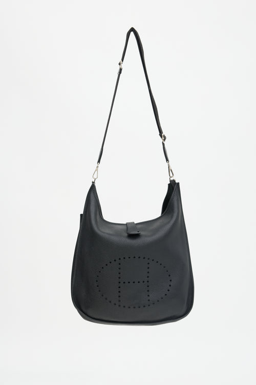 Hermès 2012 Noir Clemence Evelyne III TGM Bag