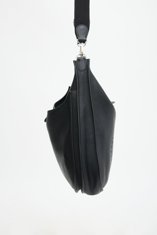 Hermès 2012 Noir Clemence Evelyne III TGM Bag