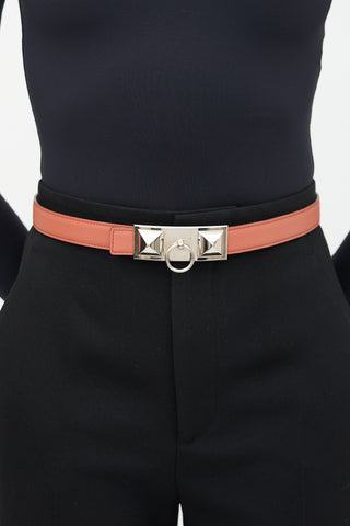 Hermès 2012 Swift & Epsom Leather Reversible Collier De Chien Belt