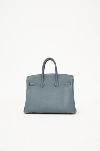 Hermès 2013 Bleu Orage Togo Birkin 25 Bag