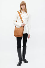 Hermès 2020 Gold Clemence Evelyne III PM Bag