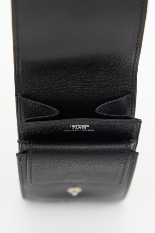 Hermès 2014 Noir Chevre Mysore Card Holder