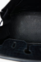 Hermès 2014 Noir Embossed Leather & Gold Birkin 35 Bag