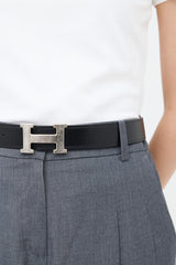 Hermes 2014 Togo & Box H Buckle Reversible Belt