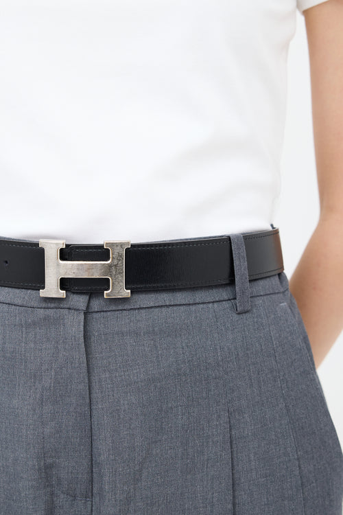 Hermes 2014 Togo & Box H Buckle Reversible Belt
