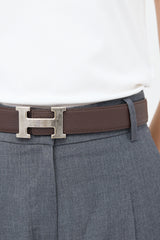 Hermes 2014 Togo & Box H Buckle Reversible Belt
