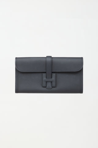 Hermès 2015 Bleu Nuit Swift Jige Elan 29 Clutch