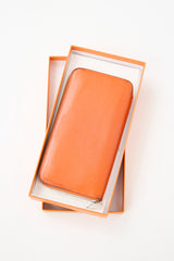 Hermès 2018 Epsom & Barenia Leather Silk'In Classique Wallet