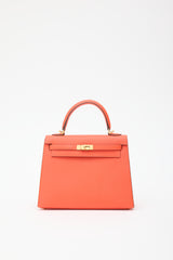 Hermès 2015 Orange Poppy Epsom Kelly Sellier 25 Bag