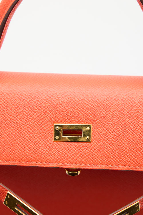 Hermès 2015 Orange Poppy Epsom Kelly Sellier 25 Bag