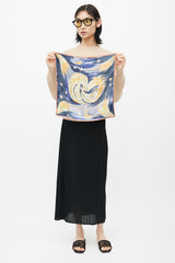 Hermès 2016 Navy & Multi Silk Feux Du Ciel 45 Scarf