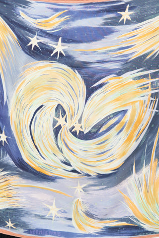 Hermès 2016 Navy & Multi Silk Feux Du Ciel 45 Scarf