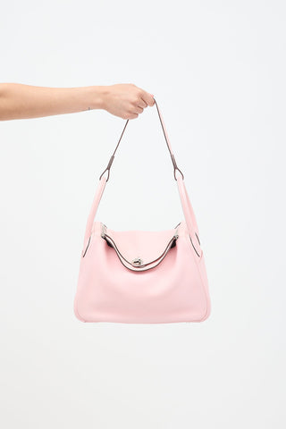 Hermès 2016 Rose Sakura Swift & Silver Lindy 30 Bag