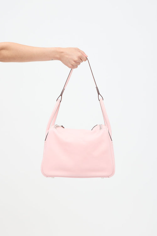 Hermès 2016 Rose Sakura Swift & Silver Lindy 30 Bag