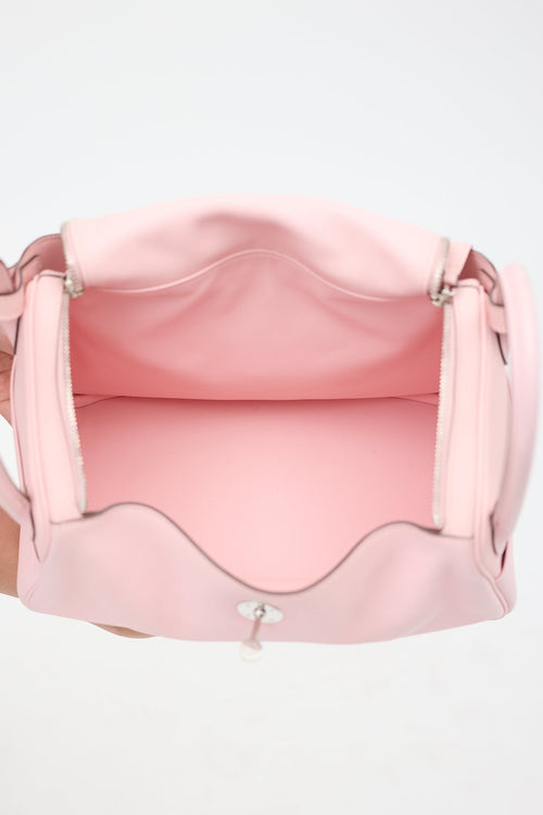 Hermès 2016 Rose Sakura Swift & Silver Lindy 30 Bag
