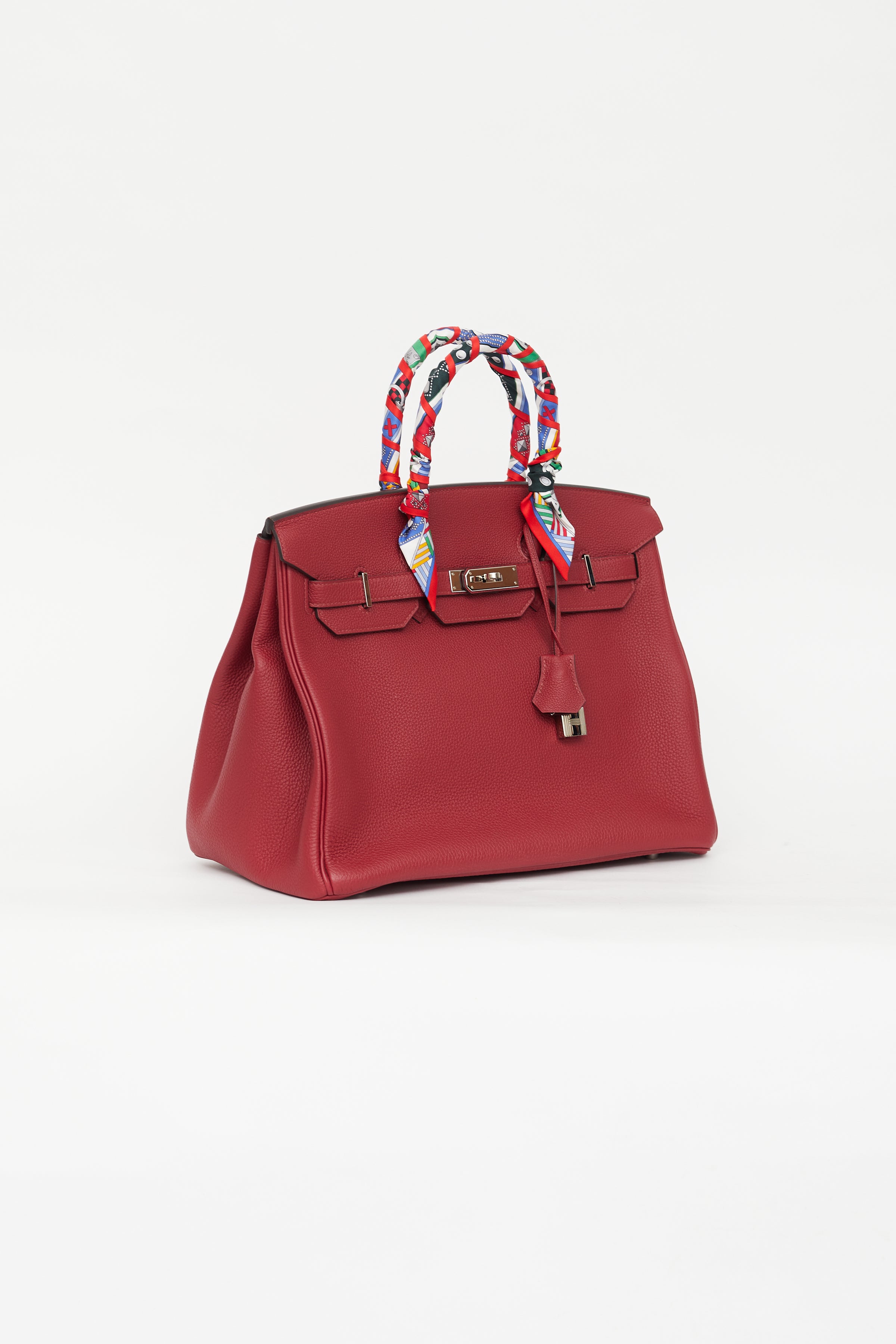 BIRKIN ROUGE GRENAT 25CM - Bags Of Luxury