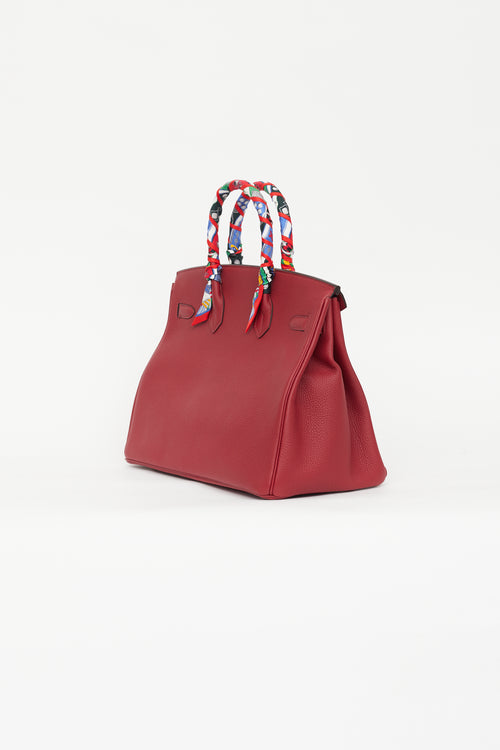 Hermès 2016 Rouge Grenat Togo Birkin 35 Bag