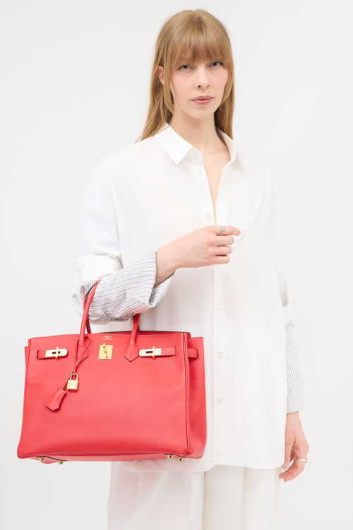 Hermès 2017 Rouge Casaque Clemence Birkin 35 Bag