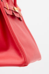 Hermès 2017 Rouge Casaque Clemence Birkin 35 Bag