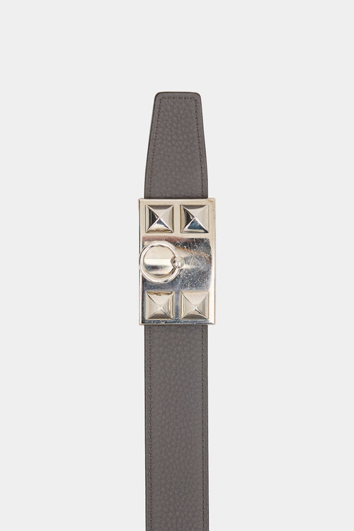 Hermès 2017 Leather Collier de Chien 32mm Reversible Belt