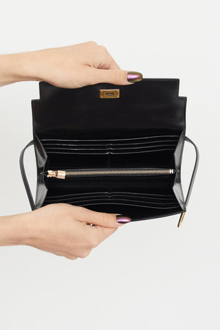 Hermès // 2014 Noir Embossed Leather & Gold Birkin 35 Bag – VSP Consignment