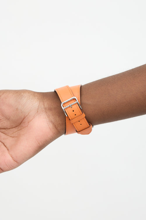 Hermès 2017 Orange H Swift & Stainless Steel Cape Cod Watch