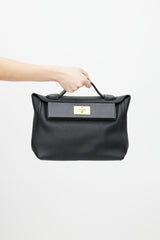Hermès 2018 Black Maurice & Swift Leather 24/24 Bag