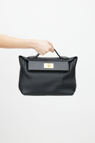 Hermès 2018 Black Maurice & Swift Leather 24/24 Bag