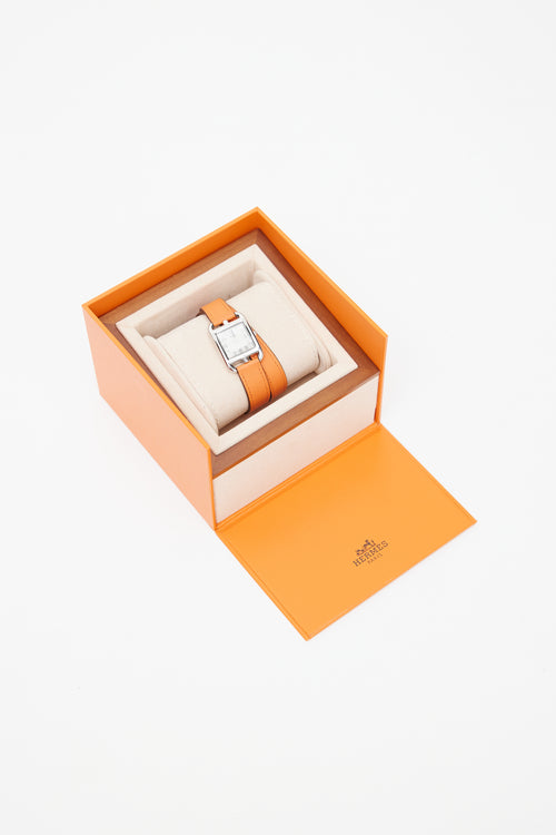 Hermès 2025 Orange H Swift & Stainless Steel Cape Cod Watch