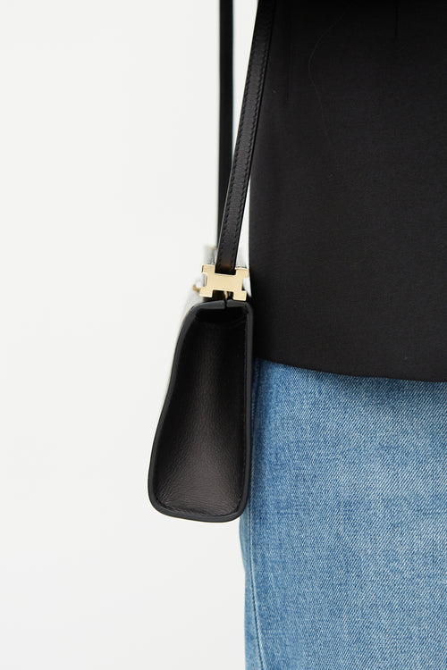 Hermès 2019 Noir Evergrain Clic-H 21 Shoulder Bag