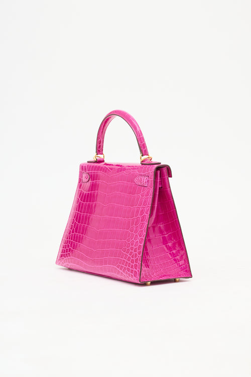Hermès 2019 Rose Scheherazade Exotic Leather Kelly Sellier 28 Bag