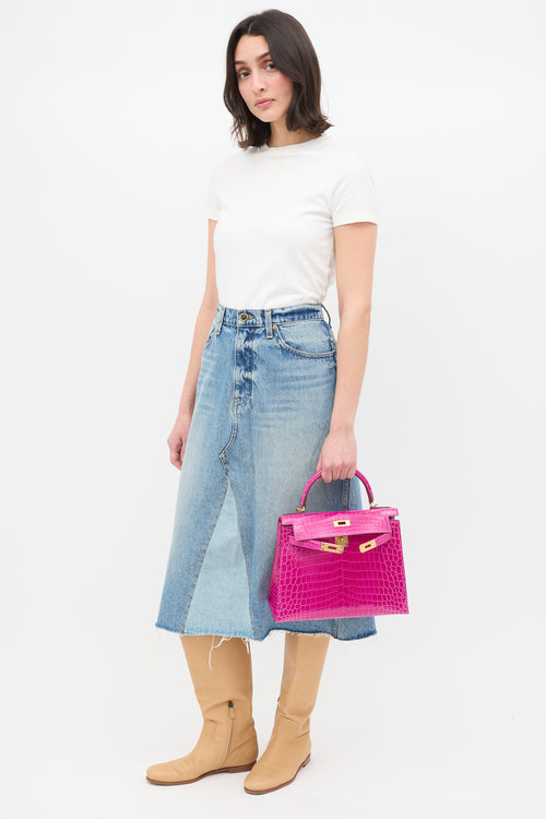 Hermès 2019 Rose Scheherazade Exotic Leather Kelly Sellier 28 Bag