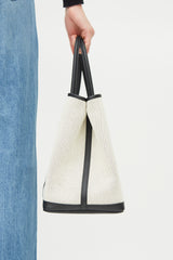 Hermès 2020 Ecru Toile & Noir Negonda Garden Party 36 Bag