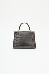 Hermès 2020 Graphite Exotic Leather & Gold Kelly Sellier 25 Bag