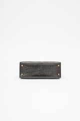 Hermès 2020 Graphite Exotic Leather & Gold Kelly Sellier 25 Bag