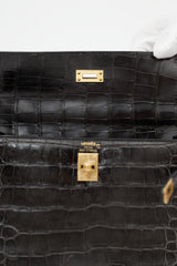 Hermès 2020 Graphite Exotic Leather & Gold Kelly Sellier 25 Bag