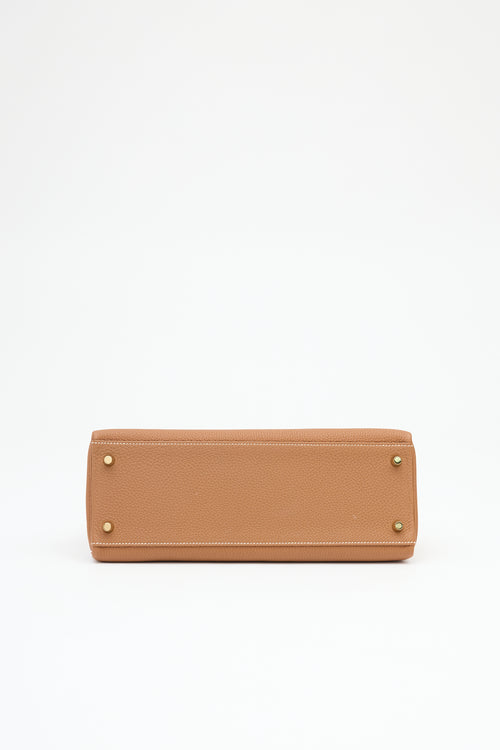 Hermès 2021 Gold Togo Kelly Retourne 32 Bag