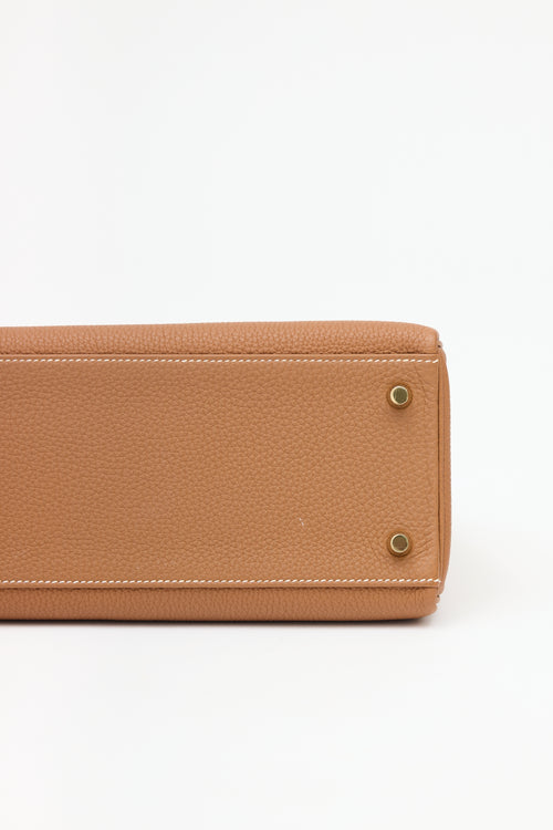 Hermès 2021 Gold Togo Kelly Retourne 32 Bag