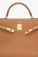 Hermès 2021 Gold Togo Kelly Retourne 32 Bag