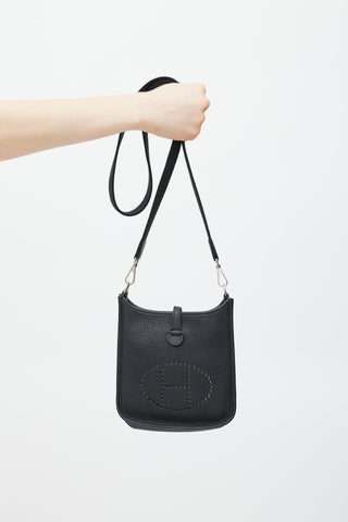 Hermès 2021 Noir Clemence Evelyne I TPM 16 Bag