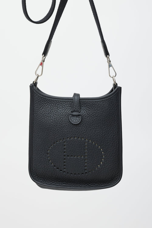 Hermès 2024 Noir Clemence Evelyne I TPM 16 Bag