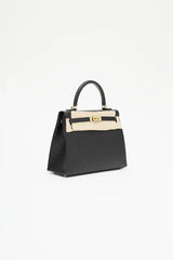 Hermès 2021 Noir Ostrich & Gold Kelly Sellier 25 Bag