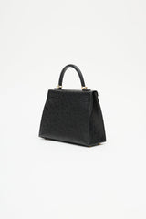 Hermès 2021 Noir Ostrich & Gold Kelly Sellier 25 Bag