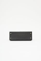 Hermès 2021 Noir Ostrich & Gold Kelly Sellier 25 Bag