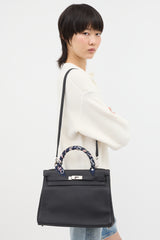 Hermès 2021 Noir Togo Kelly II Retourne 32 Bag