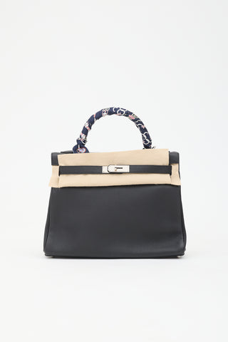 Hermès 2021 Noir Togo Kelly II Retourne 32 Bag
