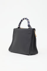 Hermès 2021 Noir Togo Kelly II Retourne 32 Bag