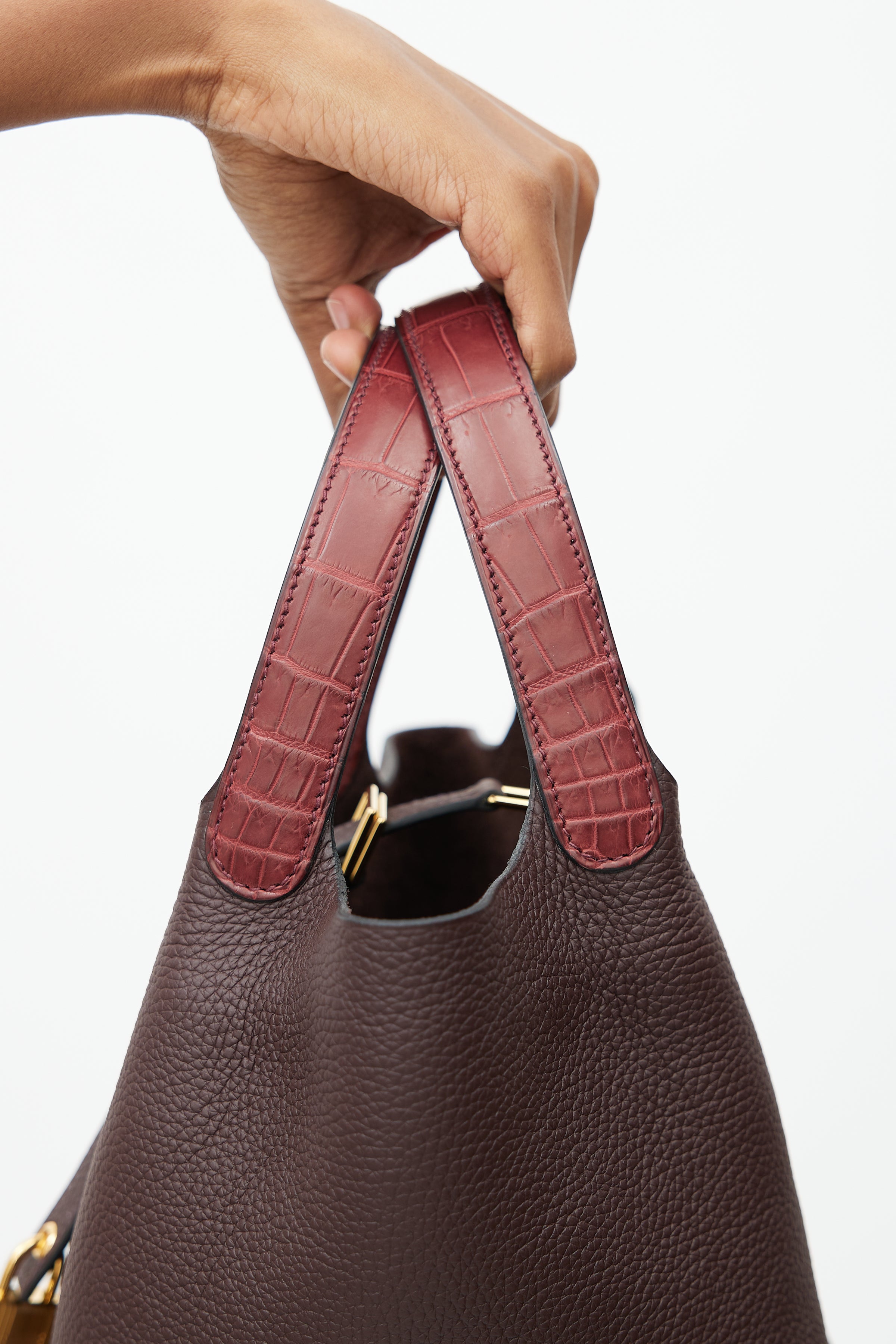 hermes rouge sellier picotin