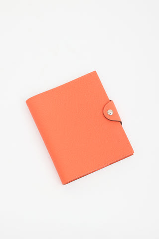 Hermès 2021 Orange Togo Ulysse PM Notebook